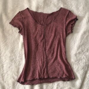 Women's Mauve Short Sleeve Top